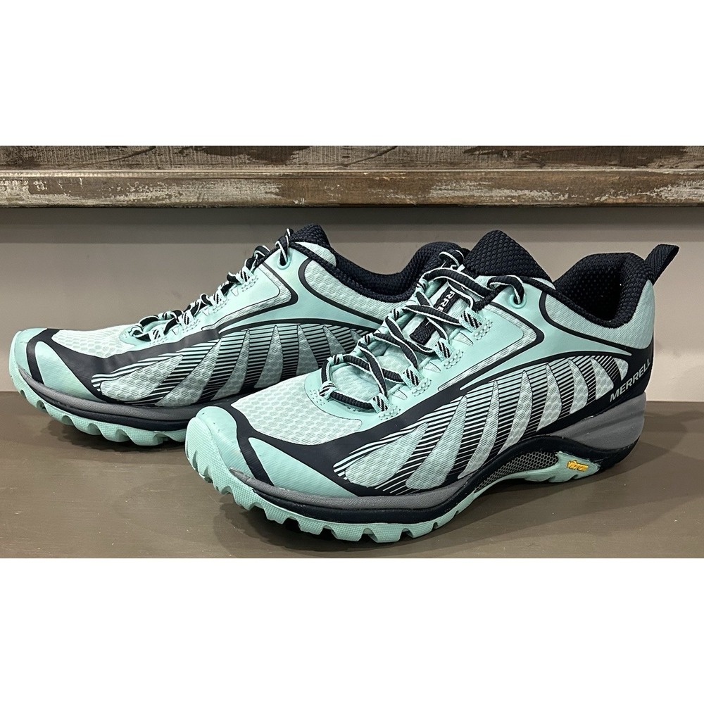 Merrell Women's Siren Edge 3 WP Hiking Shoes - Navy/Wave Size 8.5 (J034430) - Picture 4 of 9